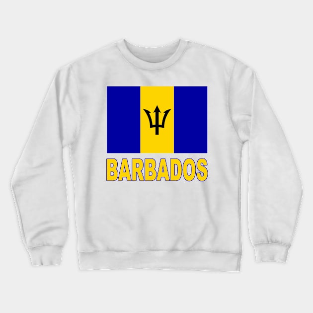 The Pride of Barbados - National Flag of Barbados Design Crewneck Sweatshirt by Naves